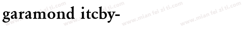 garamond itcby字体转换